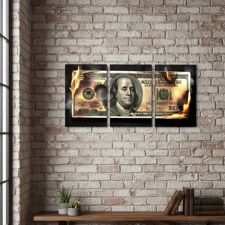 Dollar Design 3-Piece Wooden Wall Art (8x11” Each)