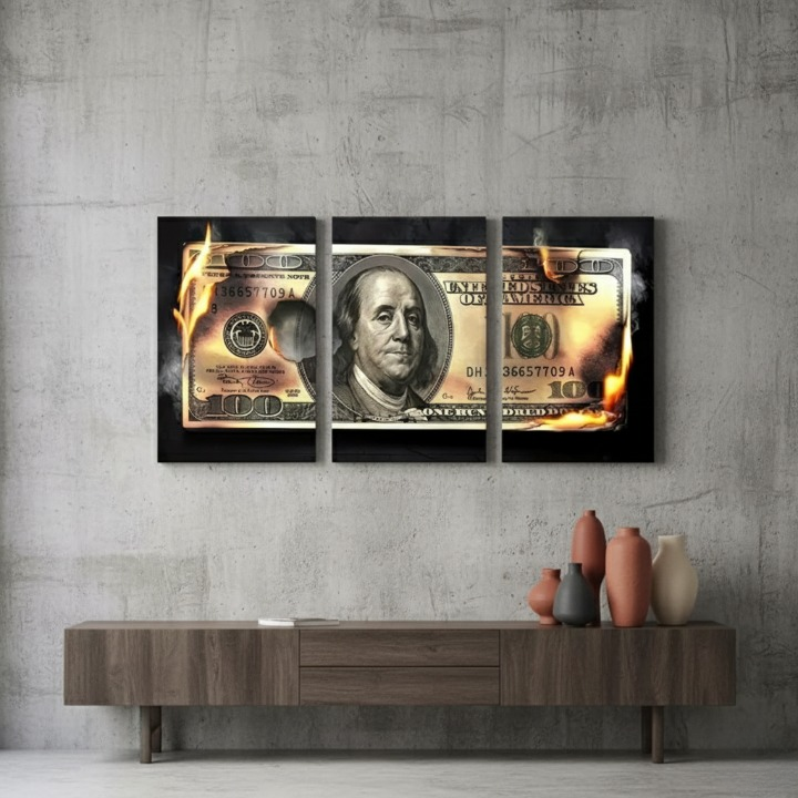 Dollar Design 3-Piece Wooden Wall Art (8x11” Each)