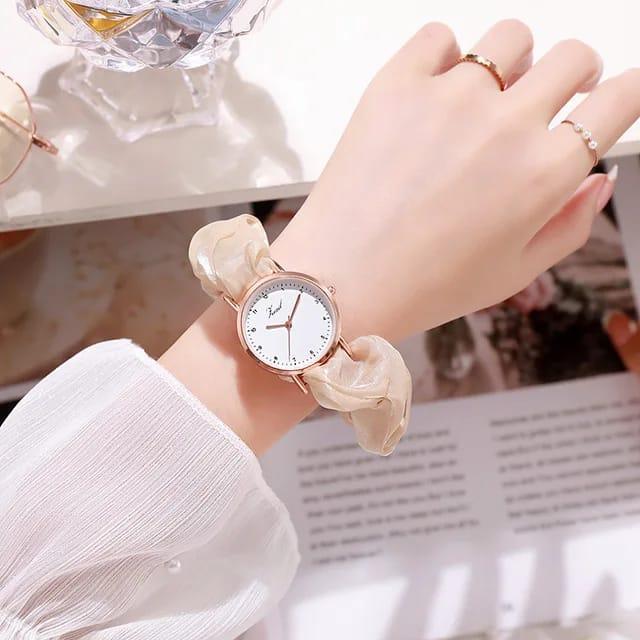 Scrunchie Strap Fashion Watch.”