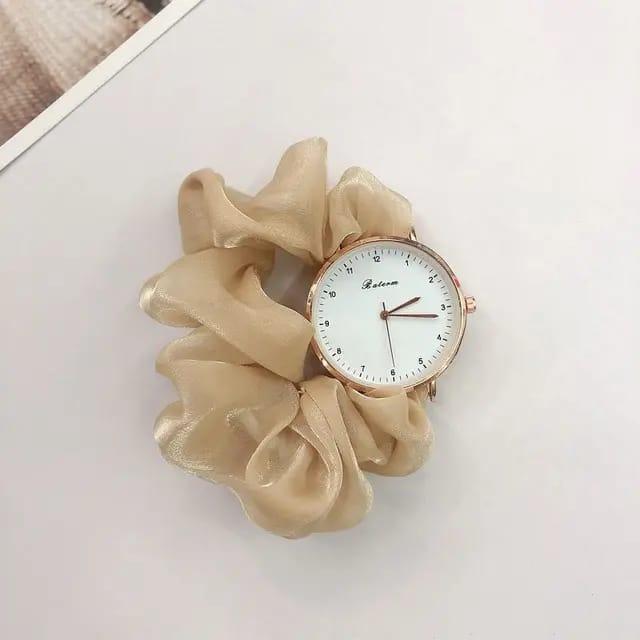 Scrunchie Strap Fashion Watch.”