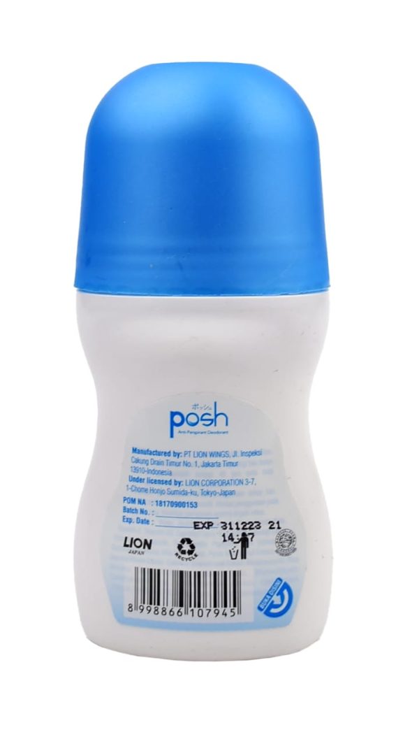 Posh Anti-stain Roll-on Deodorant – 48hr Sweat & Odor Protection, Anti-perspirant For All-day Freshness – 50ml