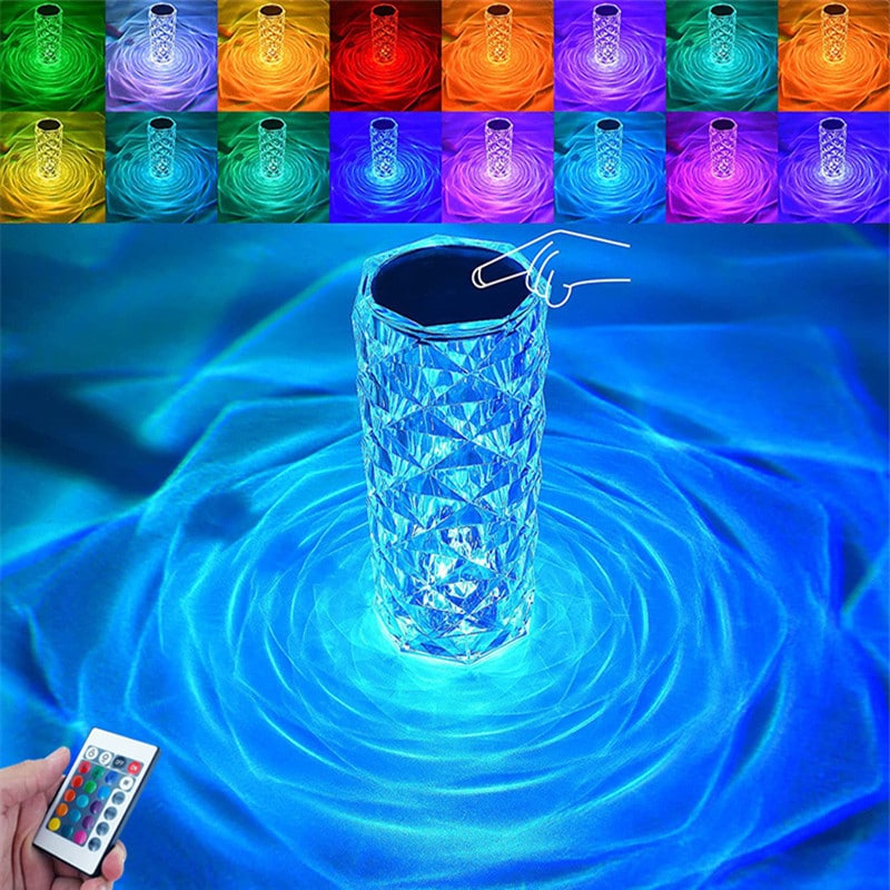 16 Color Daimond Crystal Lamp With Remote LED Crystal Table Lamps