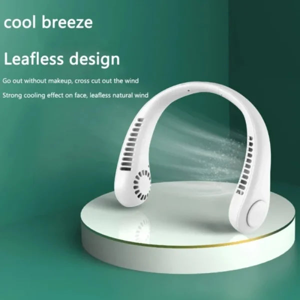 X5 Leafless Neck Fan – Portable, Rechargeable, Adjustable.