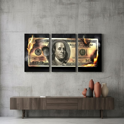 Dollar Design 3-Piece Wooden Wall Art (8x11” Each)