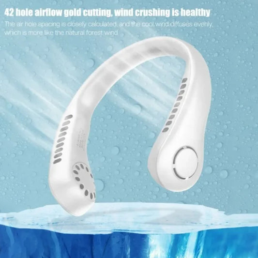X5 Leafless Neck Fan – Portable, Rechargeable, Adjustable.