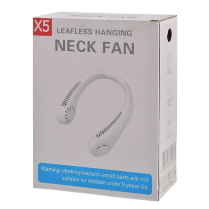X5 Leafless Neck Fan – Portable, Rechargeable, Adjustable.