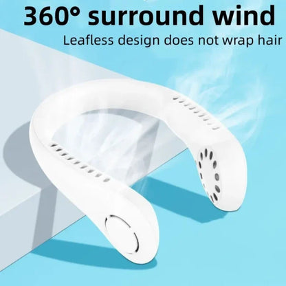 X5 Leafless Neck Fan – Portable, Rechargeable, Adjustable.